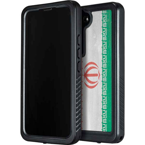 Iran Flag Distressed Galaxy S23 Waterproof Case