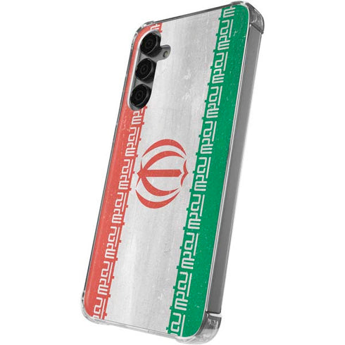 Iran Flag Distressed Galaxy S24 Plus Clear Case