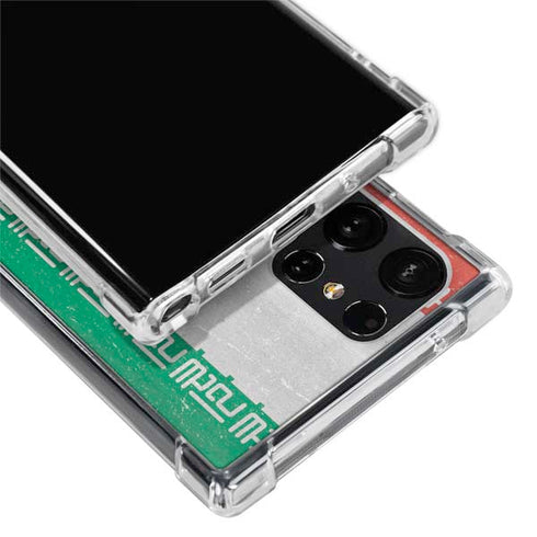 Iran Flag Distressed Galaxy S24 Ultra Clear Case