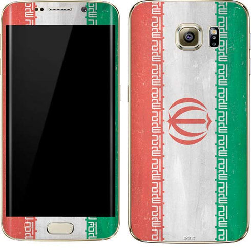 Iran Flag Distressed Galaxy S7 Edge Skin