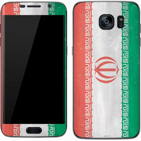 Iran Flag Distressed Galaxy S7 Skin