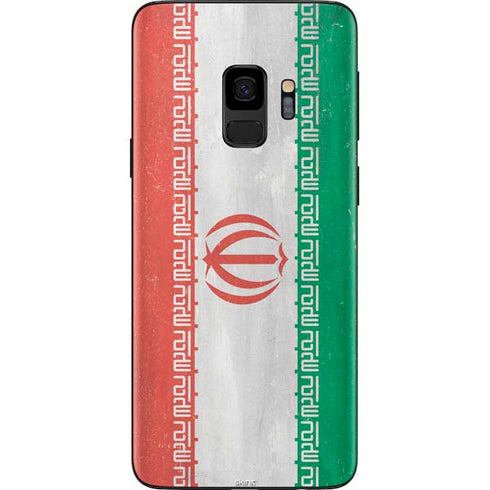 Iran Flag Distressed Galaxy S9 Skin