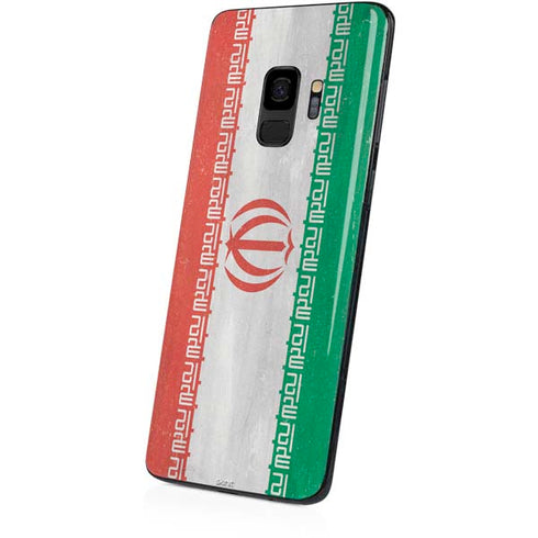 Iran Flag Distressed Galaxy S9 Skin