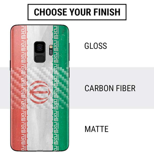 Iran Flag Distressed Galaxy S9 Skin