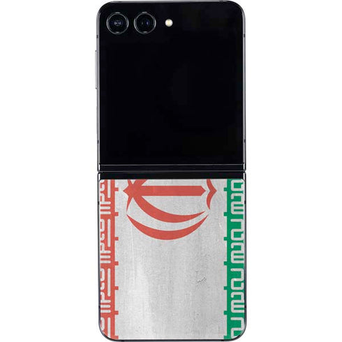 Iran Flag Distressed Galaxy Z Flip5 5G Skin