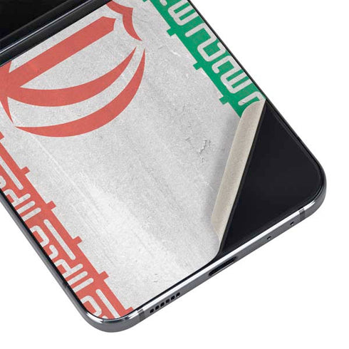 Iran Flag Distressed Galaxy Z Flip5 5G Skin