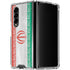 Iran Flag Distressed Galaxy Z Fold4 5G Clear Case