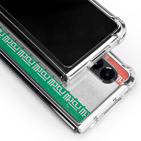 Iran Flag Distressed Galaxy Z Fold4 5G Clear Case