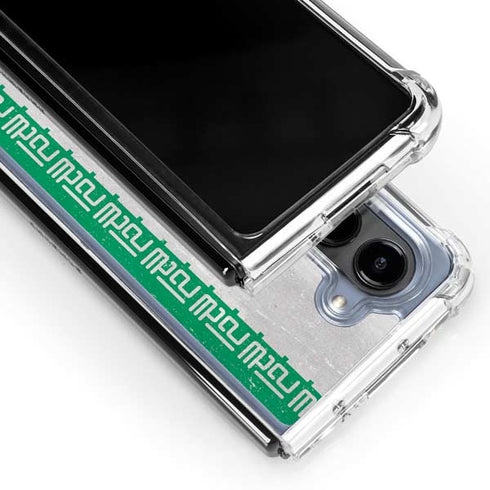 Iran Flag Distressed Galaxy Z Fold5 5G Clear Case