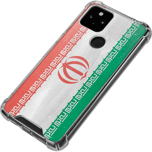Iran Flag Distressed Google Pixel 4a 5G Clear Case