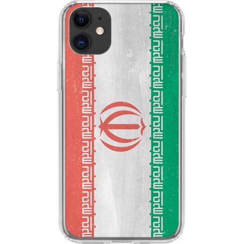 Iran Flag Distressed iPhone 11 Clear Case