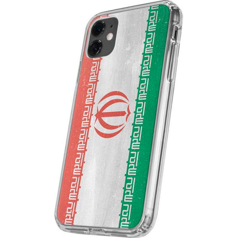 Iran Flag Distressed iPhone 11 Clear Case