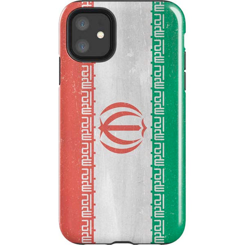Iran Flag Distressed iPhone 11 Impact Case