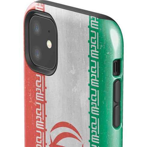 Iran Flag Distressed iPhone 11 Impact Case