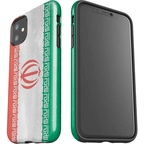Iran Flag Distressed iPhone 11 Impact Case