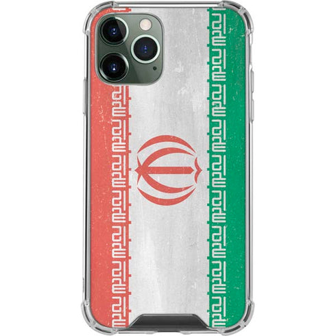 Iran Flag Distressed iPhone 11 Pro Max Clear Case