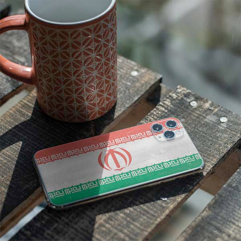 Iran Flag Distressed iPhone 11 Pro Max Skin