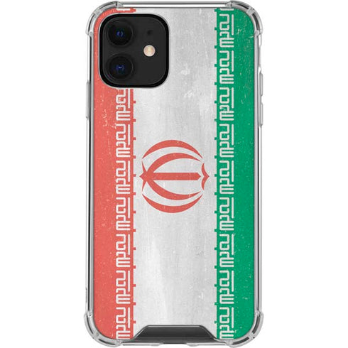 Iran Flag Distressed iPhone 12 Clear Case