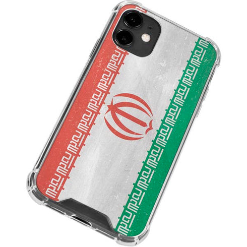 Iran Flag Distressed iPhone 12 Clear Case