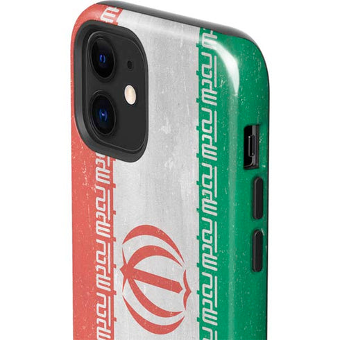 Iran Flag Distressed iPhone 12 Impact Case
