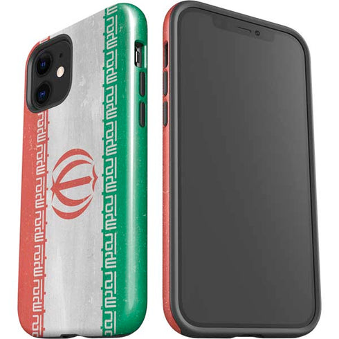 Iran Flag Distressed iPhone 12 Impact Case