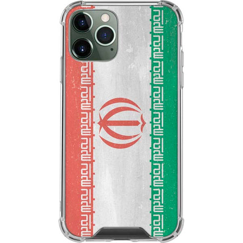 Iran Flag Distressed iPhone 12 Pro Clear Case