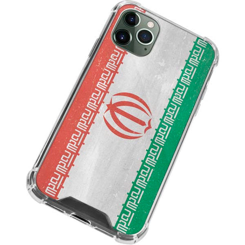 Iran Flag Distressed iPhone 12 Pro Clear Case