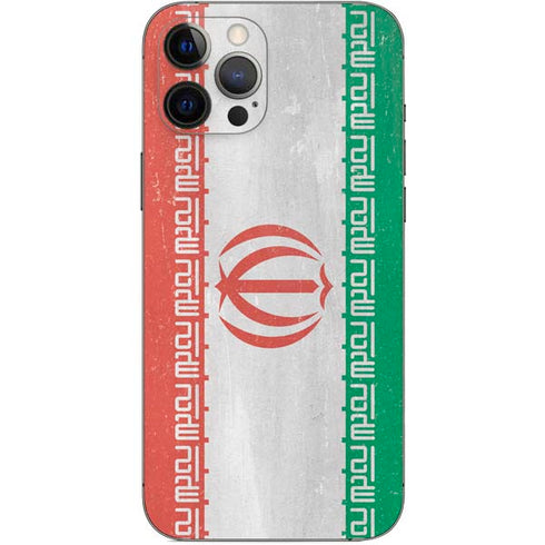 Iran Flag Distressed iPhone 12 Pro Max Skin
