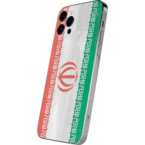 Iran Flag Distressed iPhone 12 Pro Skin