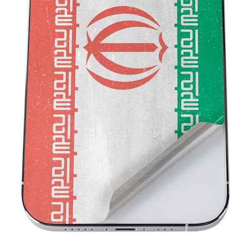 Iran Flag Distressed iPhone 12 Pro Skin