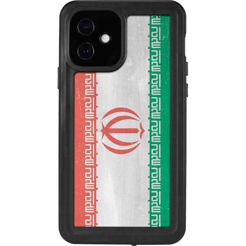 Iran Flag Distressed iPhone 12 Waterproof Case
