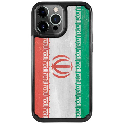 Iran Flag Distressed iPhone 13 Pro Cargo Case
