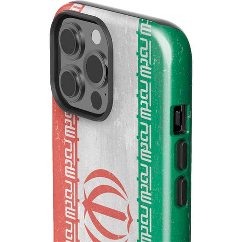 Iran Flag Distressed iPhone 13 Pro Max Impact Case