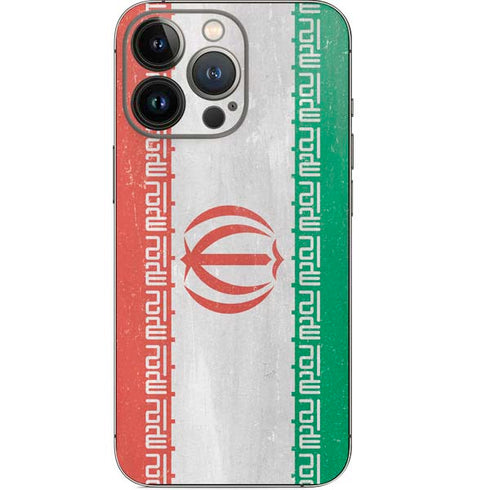 Iran Flag Distressed iPhone 13 Pro Skin