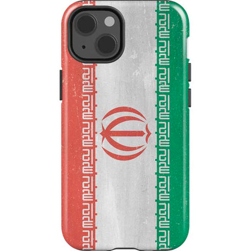 Iran Flag Distressed iPhone 15 Impact Case