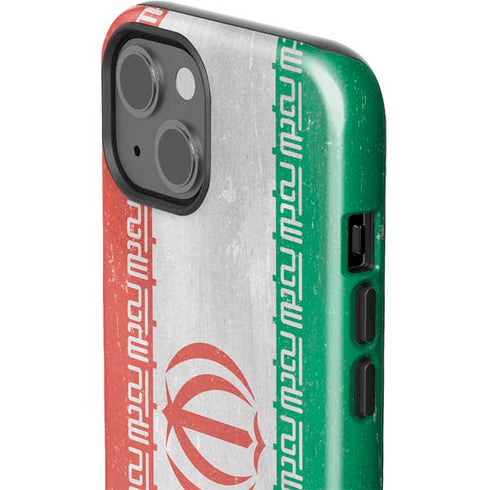 Iran Flag Distressed iPhone 15 Impact Case