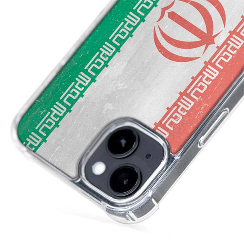 Iran Flag Distressed iPhone 14 Plus MagSafe Case