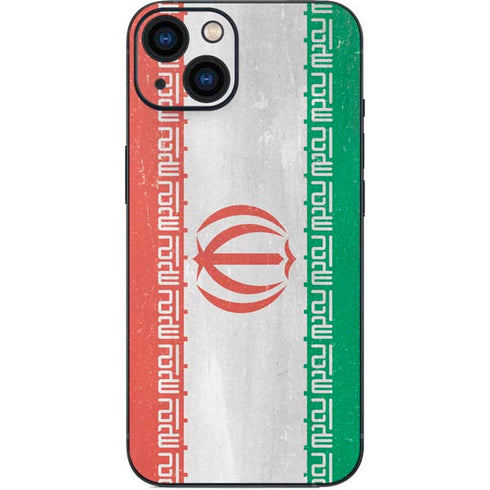 Iran Flag Distressed iPhone 14 Plus Skin
