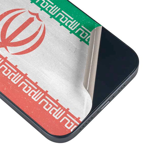 Iran Flag Distressed iPhone 15 Plus Skin