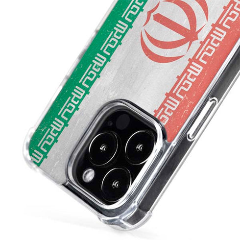 Iran Flag Distressed iPhone 15 Pro MagSafe Case
