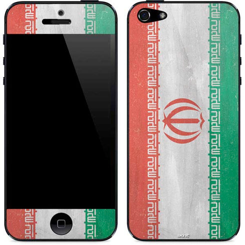 Iran Flag Distressed iPhone 5/5s/5SE Skin