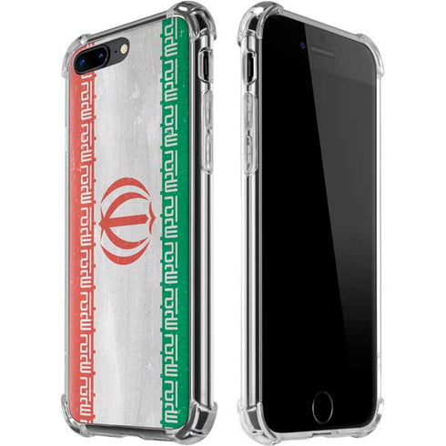 Iran Flag Distressed iPhone 7/8 Plus Clear Case