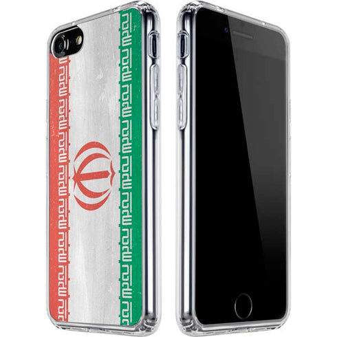 Iran Flag Distressed iPhone SE (2nd & 3rd Gen) Clear Case