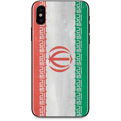 Iran Flag Distressed iPhone X Skin