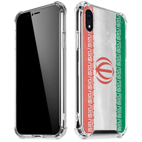 Iran Flag Distressed iPhone XR Clear Case