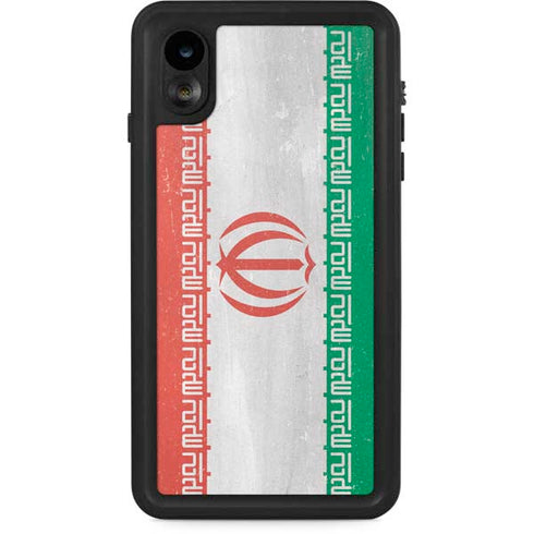 Iran Flag Distressed iPhone XR Waterproof Case