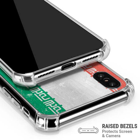 Iran Flag Distressed iPhone XS Max Clear Case