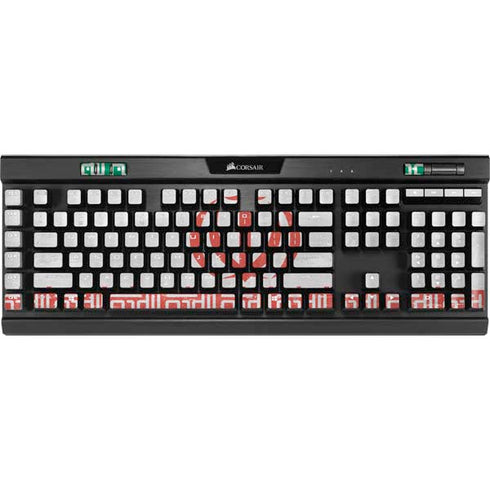 Iran Flag Distressed K95 RGB PLATINUM Mechanical Gaming Keyboard Skin