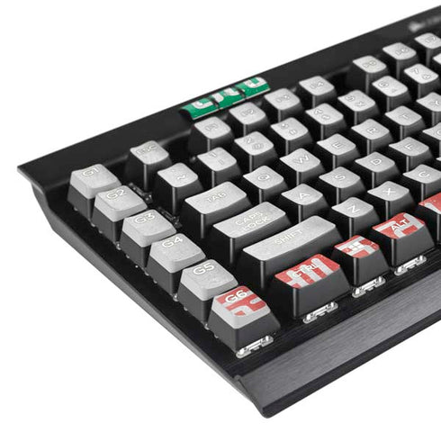 Iran Flag Distressed K95 RGB PLATINUM Mechanical Gaming Keyboard Skin