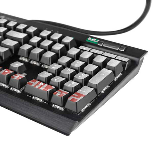 Iran Flag Distressed K95 RGB PLATINUM Mechanical Gaming Keyboard Skin